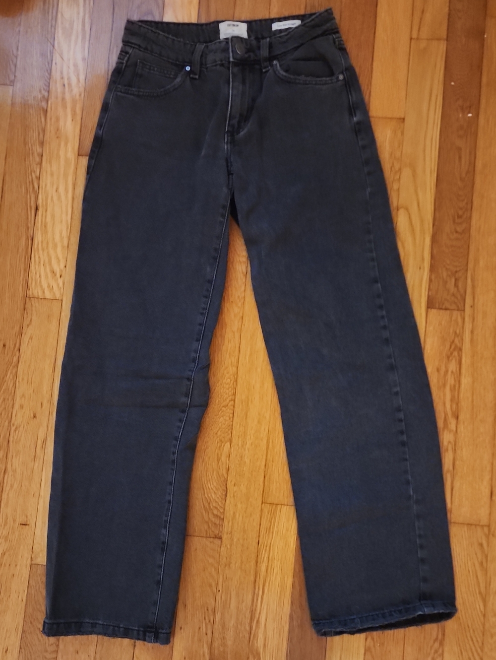 Women's Black Straight-Leg Jeans